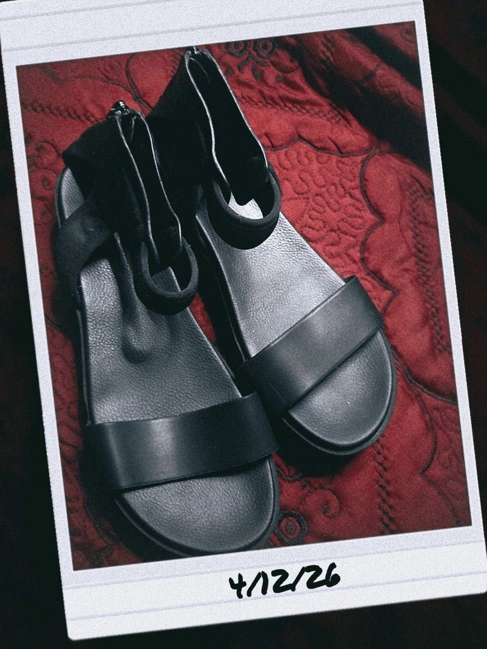 MIA Black Open-Toe Ankle-Strap Sandals